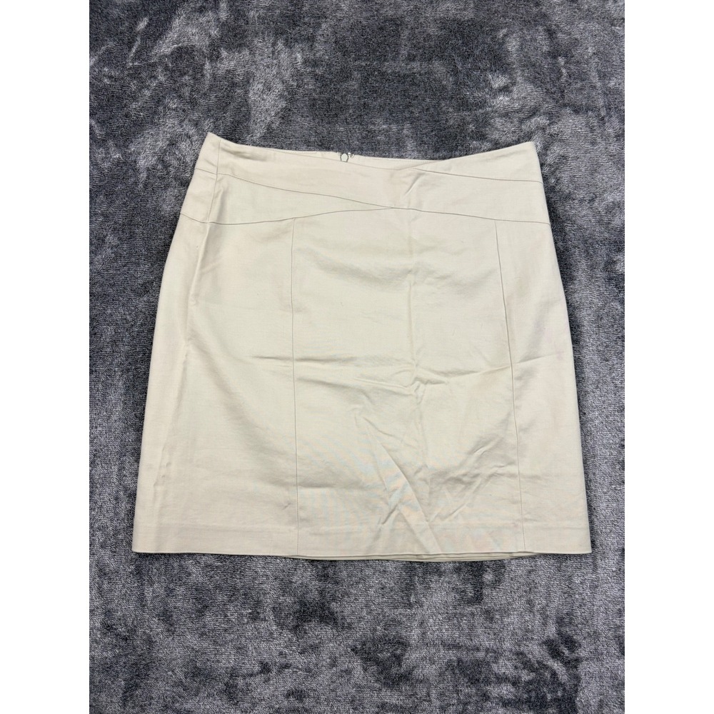 Banana Republic Skirt Women 14T Khaki Beige Stretch Pencil Tall Professional